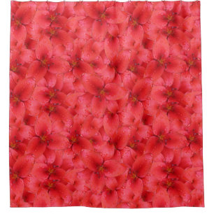 Flower Photo Red Garden Lilies Shower Curtain
