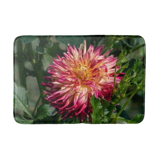 Flower Photograph, Orange Chrysanthemum Bath Mat (Front)