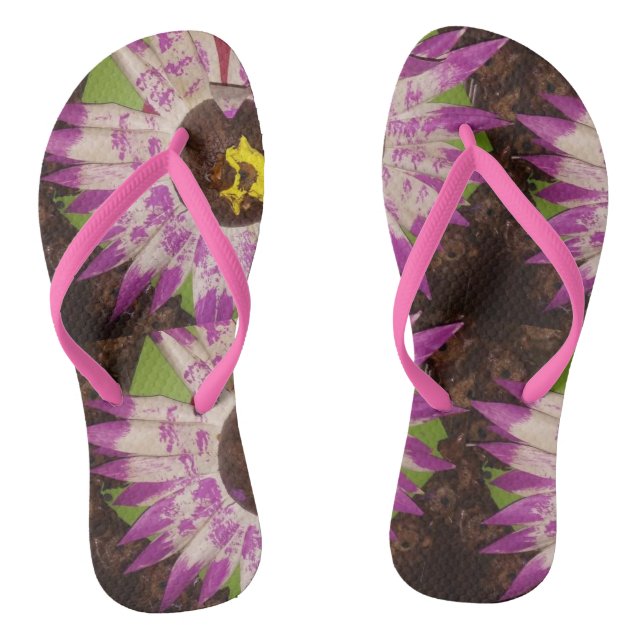 flower picture slippers thongs (Footbed)