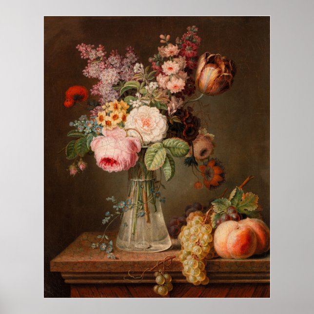 Flower Piece in Glass Vase Poster (Front)