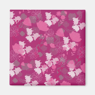 flower pink magnet