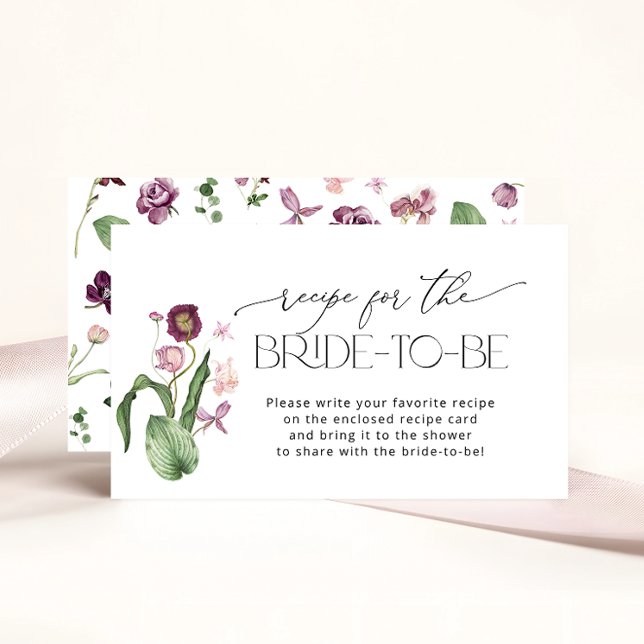 Flower Please Bring A Recipe Enclosure Card (Creator Uploaded)