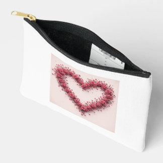flower plus heart accessory pouch