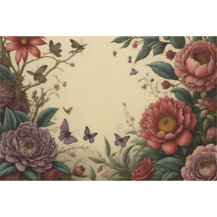 Flower poem postcard 6 cutting tissue paper