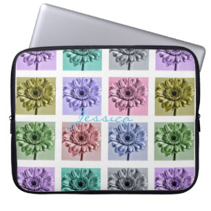 Flower Pop Art Personalised Laptop Sleeve