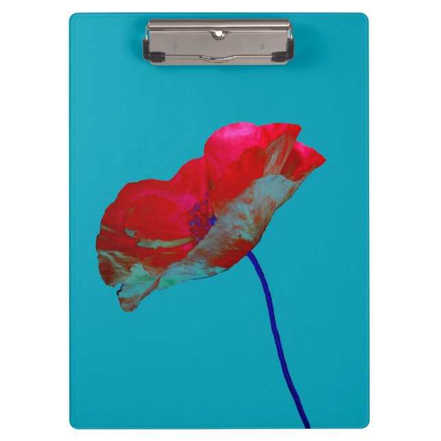 Flower poppy floral design clipboard (Front)