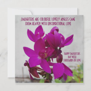 FLOWER POST CARD FOR DAUGHTERS DAY