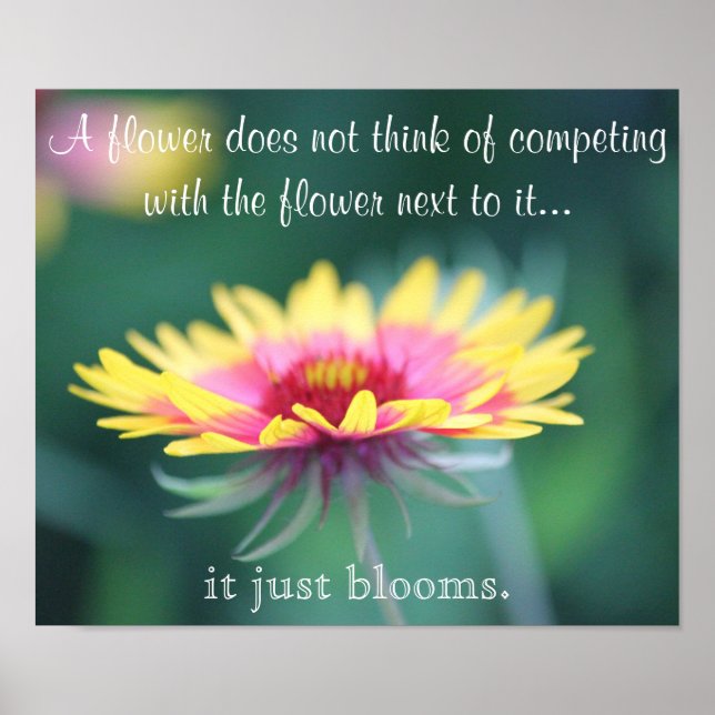 Flower Poster w/ Inspirational Quote (Front)