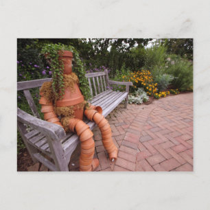 Flower Pot Girl Postcard