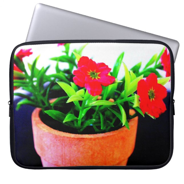 Flower Pot Laptop Sleeve (Front)