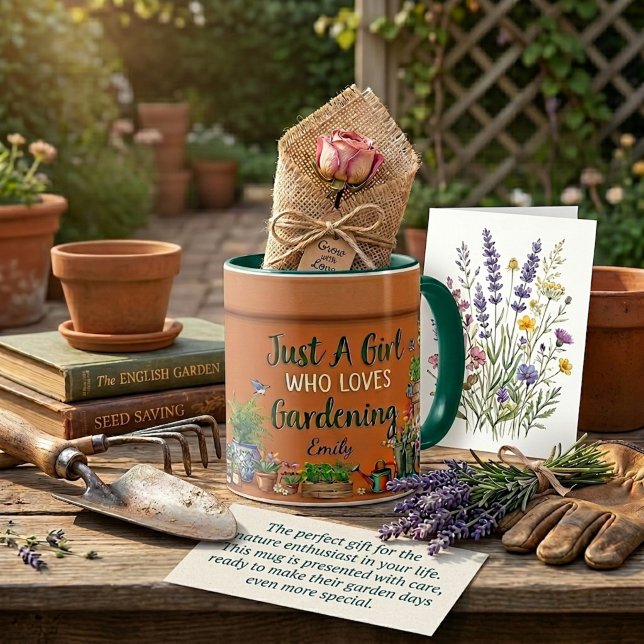 Flower pot personalised gardening mug (Creator Uploaded)