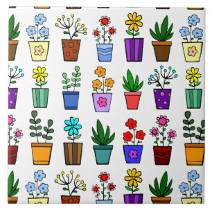 Flower Pots Ceramic Tile