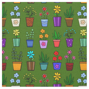 Flower Pots Fabric