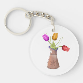 Flower Pots Key Ring