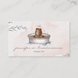 Flower Pottery Ceramic Artist Tool sculpture Business Card