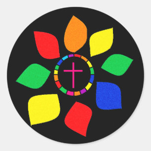 Flower Power 07 Classic Round Sticker