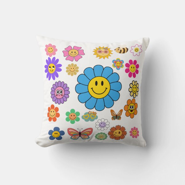 Flower Power 16x16 Cushion (Front)