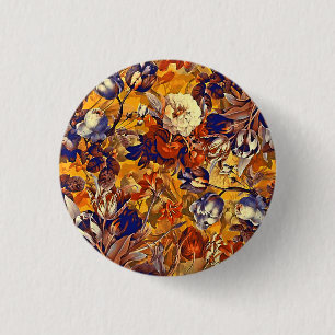 Flower power 3 cm round badge