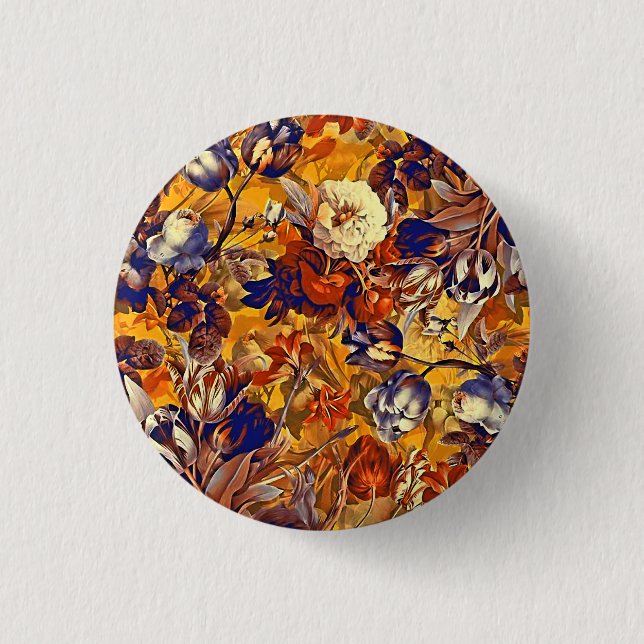 Flower power 3 cm round badge (Front)