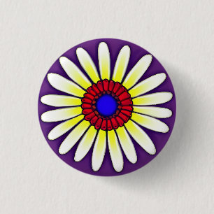 Flower Power 3 Cm Round Badge