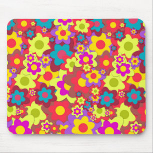 Flower Power 60s hippy Mouse Pad