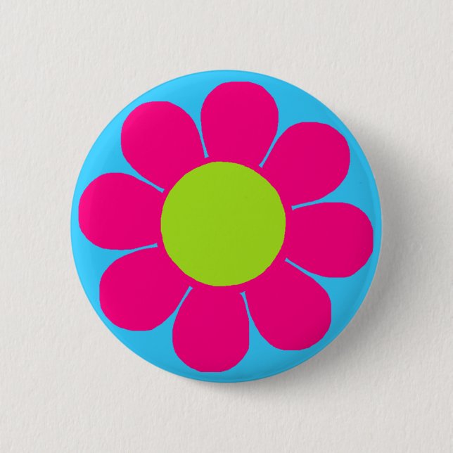 Flower Power 6 Cm Round Badge (Front)