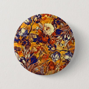 Flower power 6 cm round badge