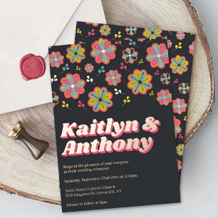 Flower Power 70's Retro Groovy Wedding Rehearsal