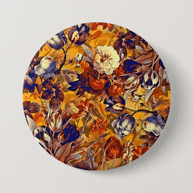 Flower power 7.5 cm round badge (Front)