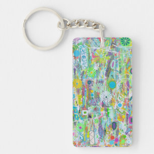 Flower Power Acrylic Keychain