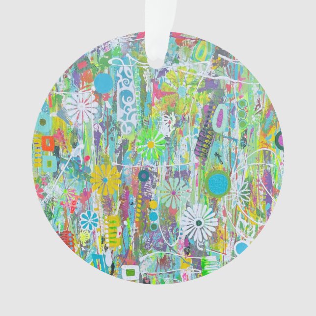 Flower Power Acrylic Ornament (Front)