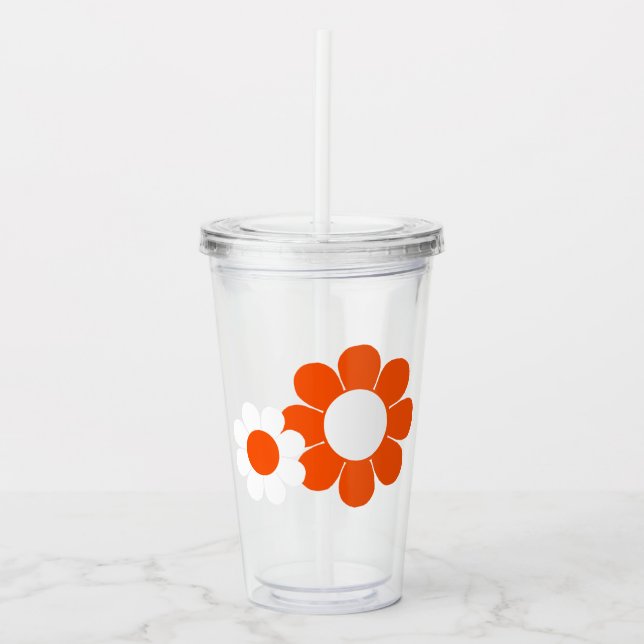 Flower Power Acrylic Tumbler (Front)