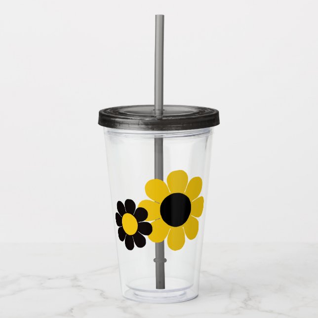 Flower Power Acrylic Tumbler (Front)