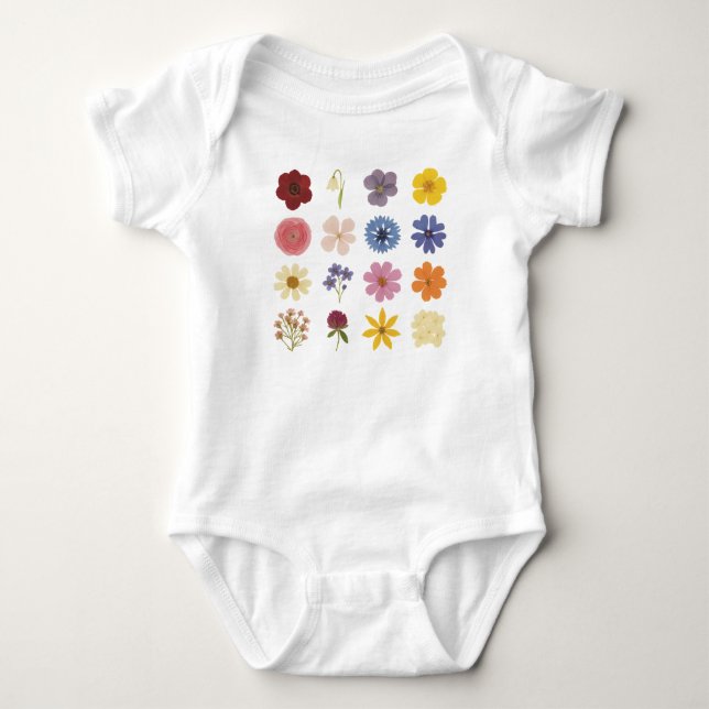 Flower Power Baby Bodysuit (Front)