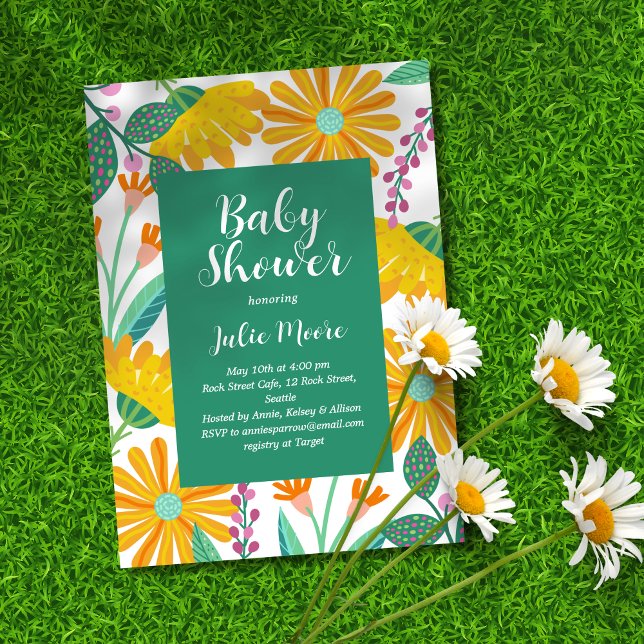 Flower Power Baby Shower Invitation (Creator Uploaded)