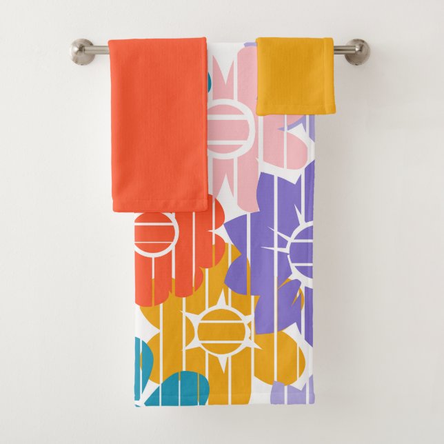 Flower Power  Bath Towel Set (Insitu)