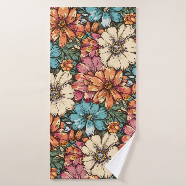 Flower Power Bath Towel Set (Bath Towel)