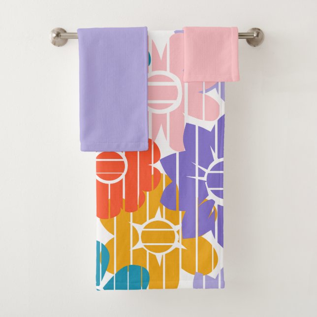 Flower Power  Bath Towel Set (Insitu)