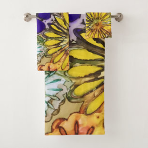 Flower Power bath towel set