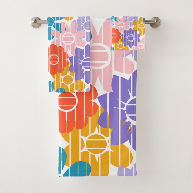 Flower Power  Bath Towel Set (Insitu)