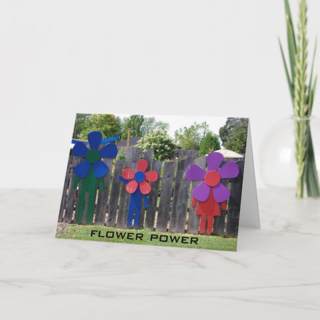 FLOWER POWER BIRTHDAY WISHES CARD (Front)