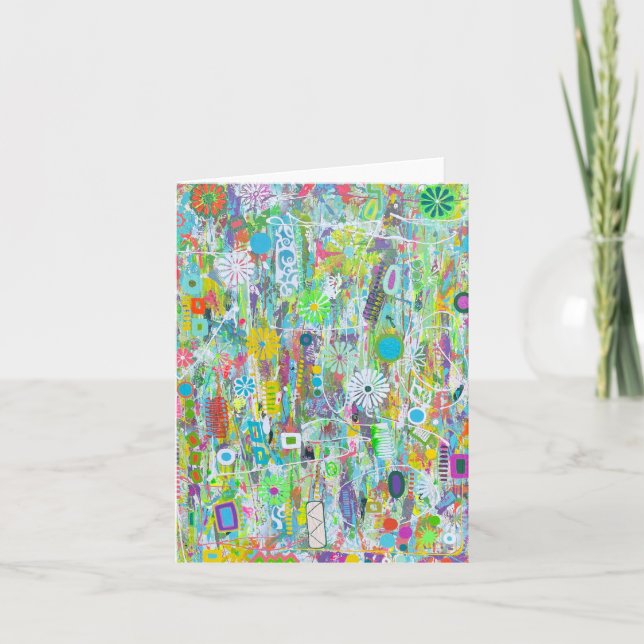 Flower Power Blank Note Card (Front)