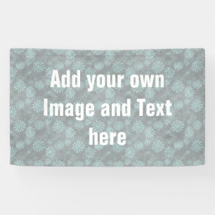 Flower Power Blooms ice blue + your ideas Banner
