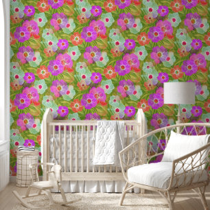 Flower Power Blossoms seamless pattern 18 Wallpaper