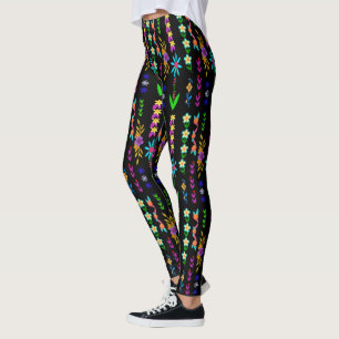 Flower Power Bohemian Whimsical Leggings