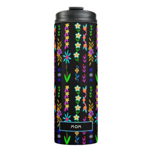 Flower Power Bohemian Whimsical  Thermal Tumbler
