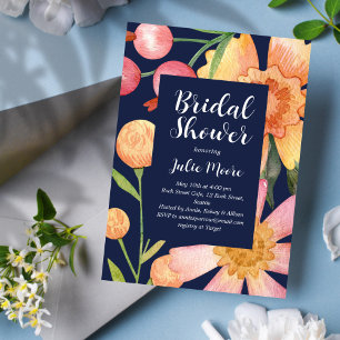 Flower Power Bridal Wedding Shower Invitation