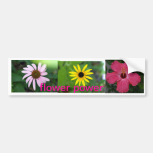 flower power bumper sticker