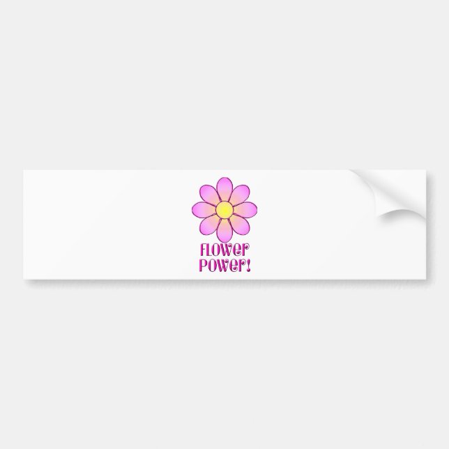 Flower Power Bumper Sticker (Front)