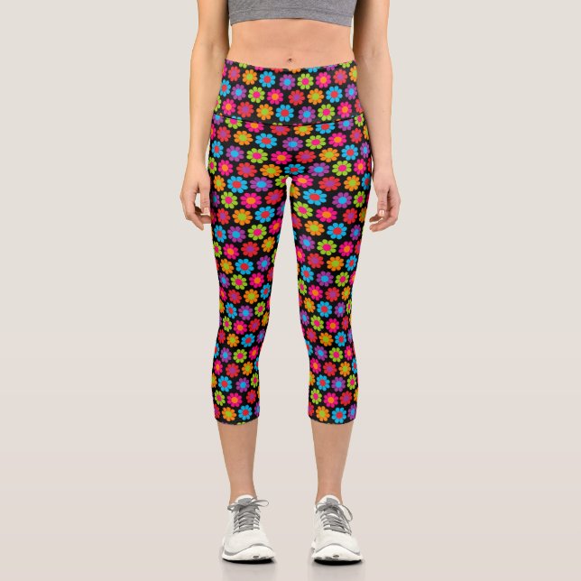 Flower Power Capri Leggings (Front)